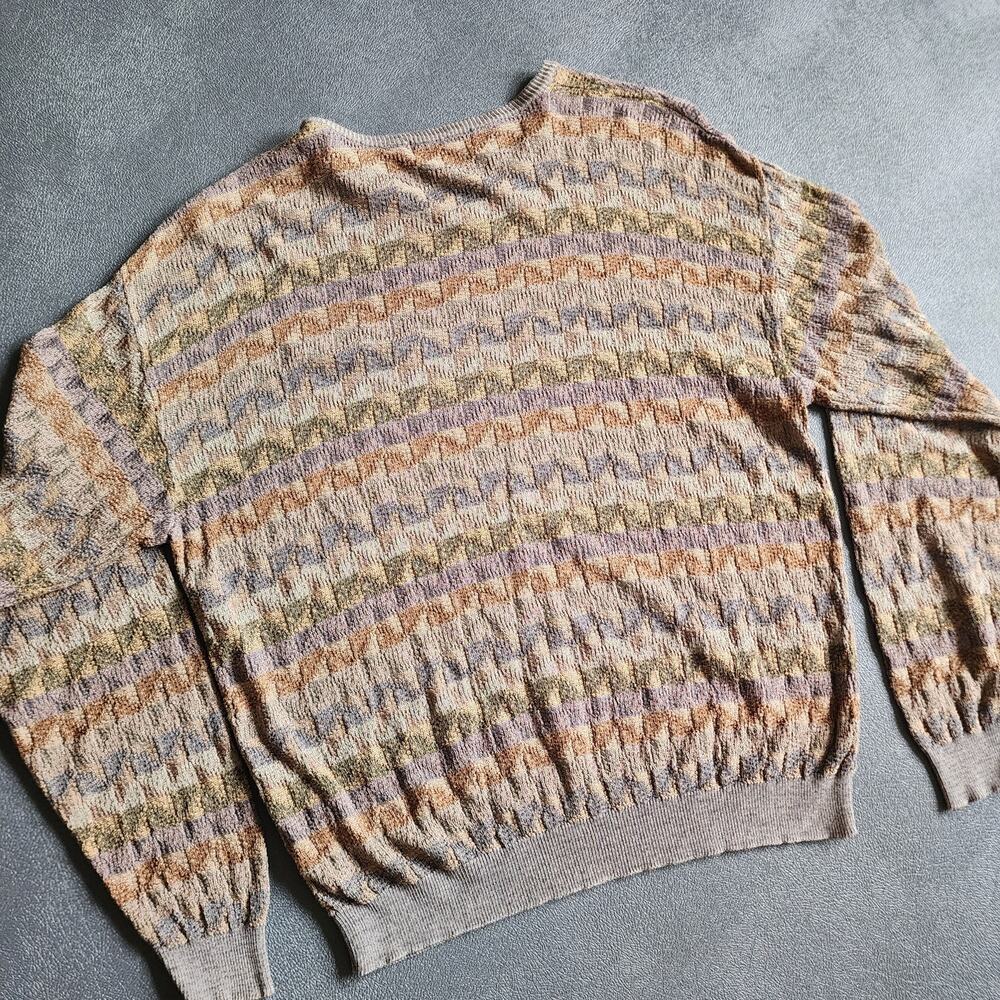 Vintage 90's Tricots St. Raphael Acrylic Knit Grandpa Sweater Large - Picture 6 of 6